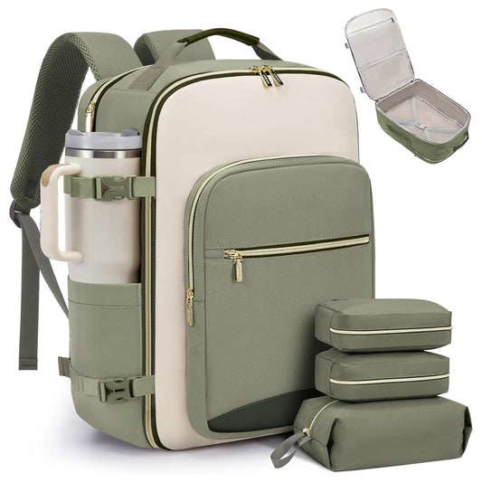 Travel Airline Carry-On Luggage Set With 3 Organizer Pouches