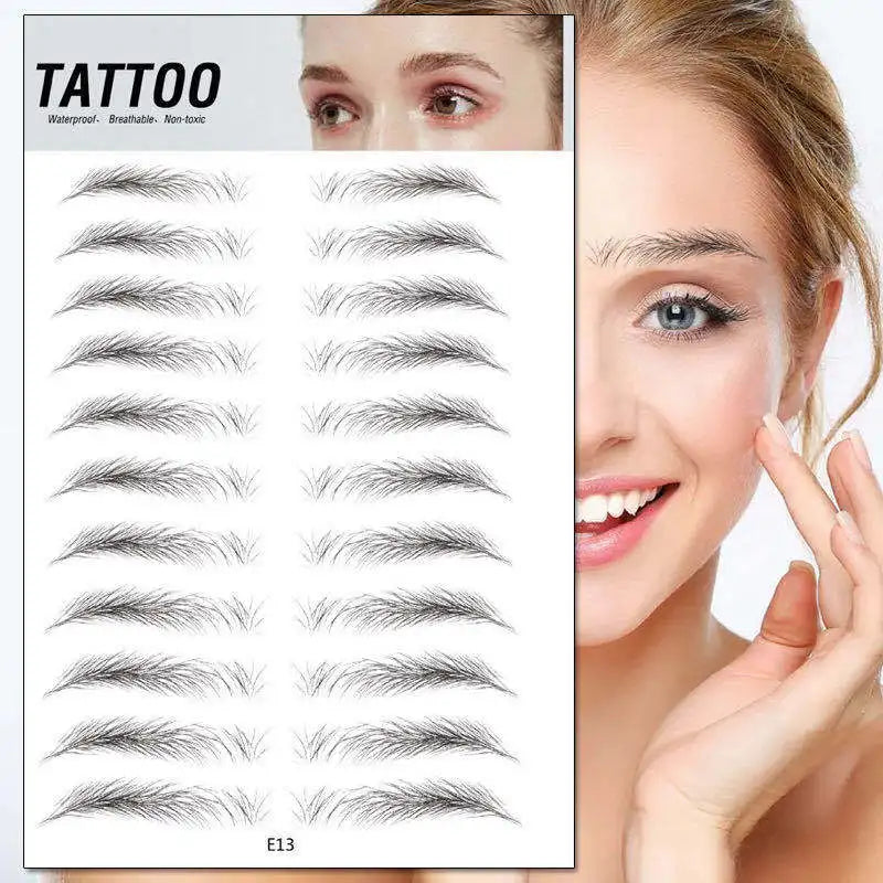 4D Waterproof Eyebrow Tattoo Stickers