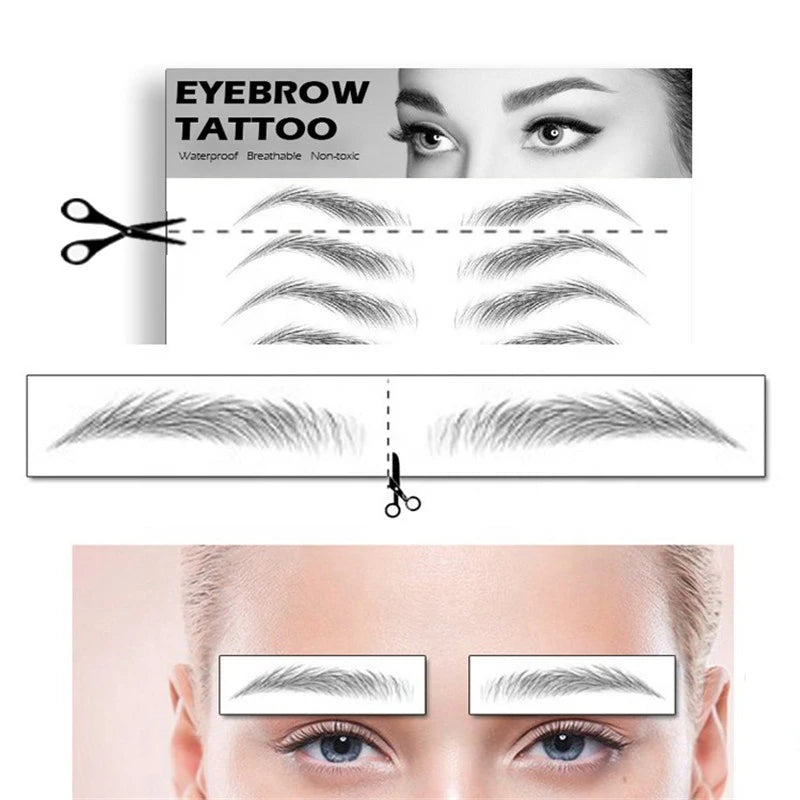 4D Waterproof Eyebrow Tattoo Stickers