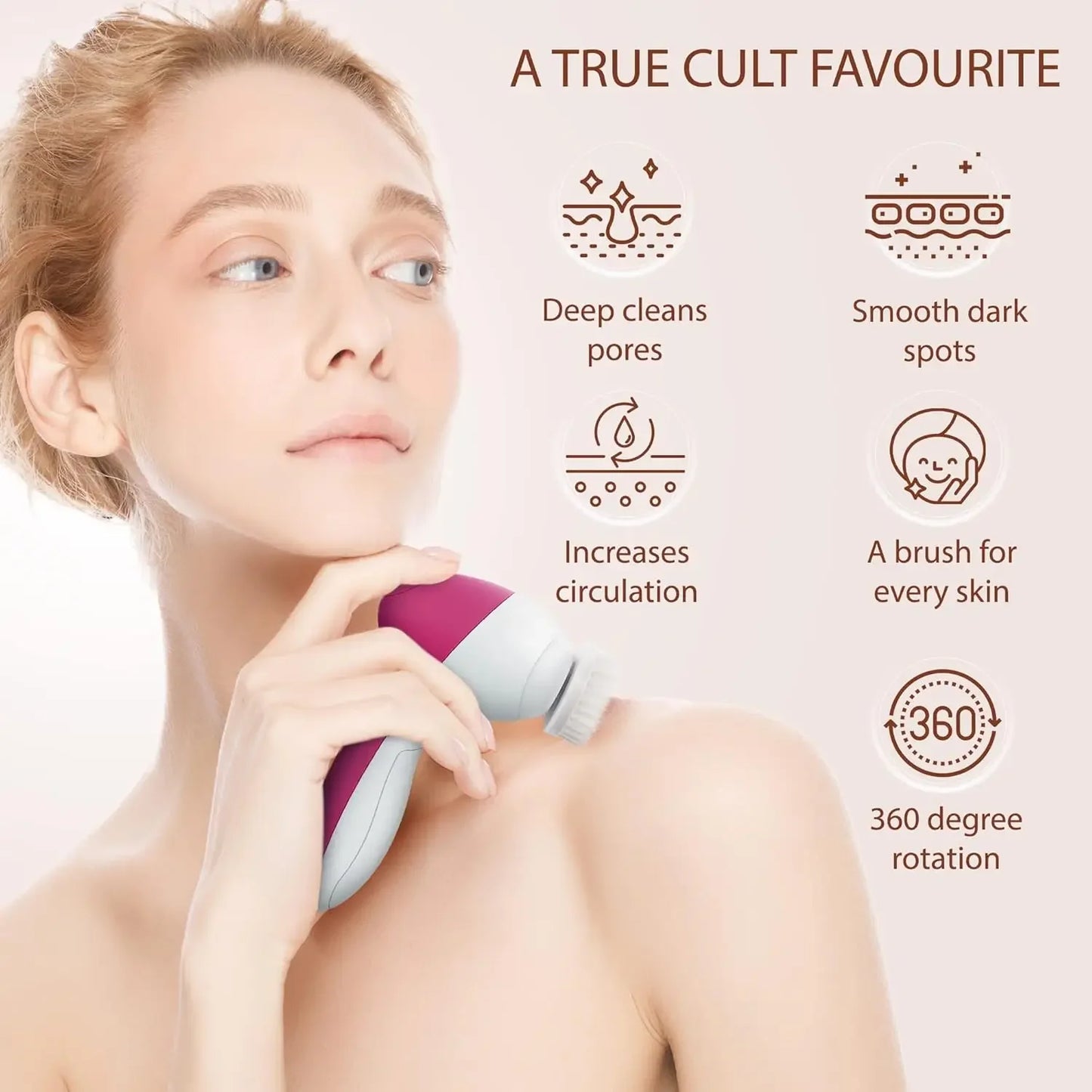 5 in 1 Electric Facial Cleansing Brush Set