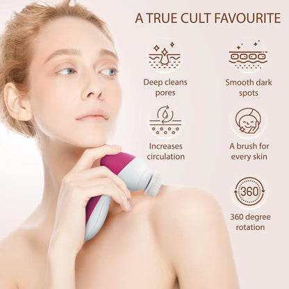 5 in 1 Electric Facial Cleansing Brush Set